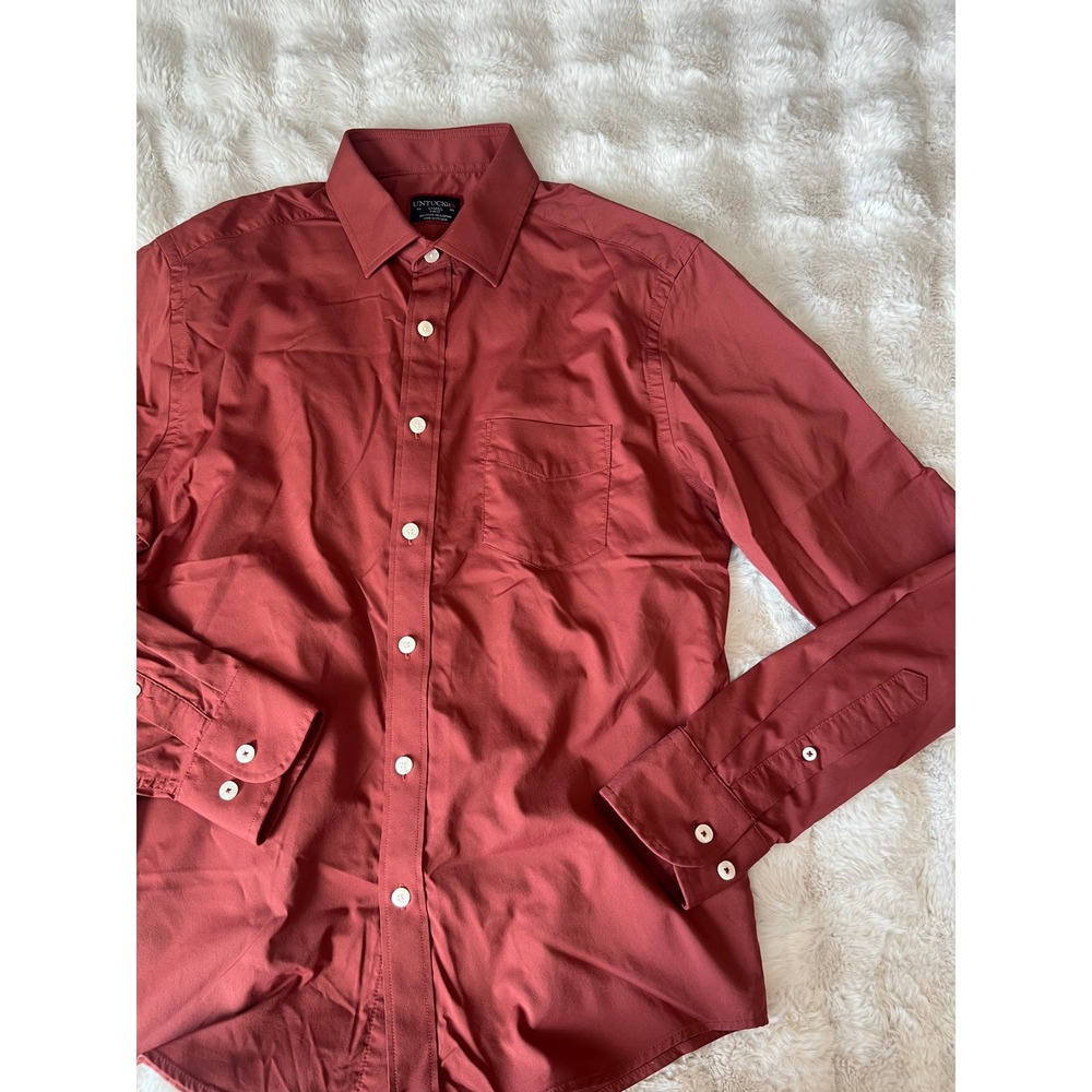 UNTUCKIT Performance Gironde Mens Long Sleeve Button Up Shirt Size S